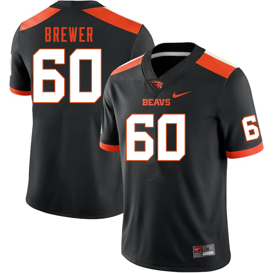 Men #60 Marco Brewer Oregon State Beavers College Football Jerseys Sale-Black